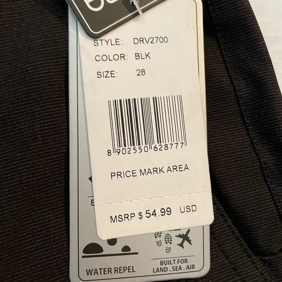 𝅺NWT men’s performance apparel size 28 ultra flex stretch waistband color black - Picture 2 of 3